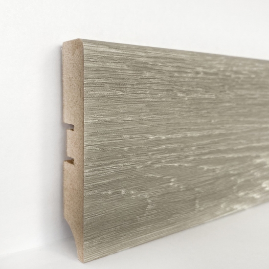 Плинтус напольный из МДФ Grace Strong 80А Дуб серена серый П02